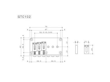 PTE. FIJACION PLANA GOTOH 52.5mm (A TRAVES CUERPO) | GTC102C