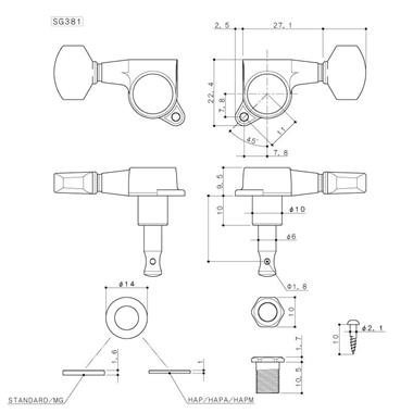 GOTOH SG381 6x1  | GOG6C