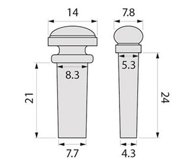 PINS ACUSTICA EBANO (JGO. 7 PIEZAS) | 581021