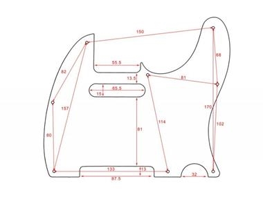 GOLP. TELECASTER 3 CAPAS BLANCO USA | GT3BLUSA